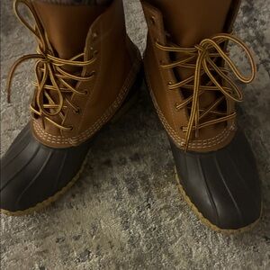 Two-Tone Lace-Up Duck Boots LL Bean Duck boots